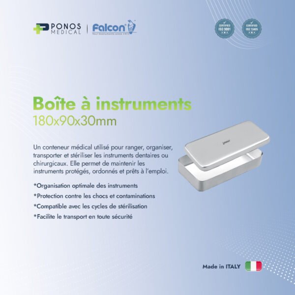 Boîte à instruments 180x90x30mm