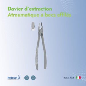 Davier d'extraction atraumatique à becs effilés