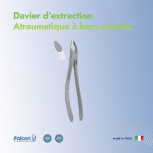 Davier d'extraction atraumatique à becs crantés