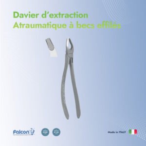 Davier d'extraction atraumatique à becs effilés