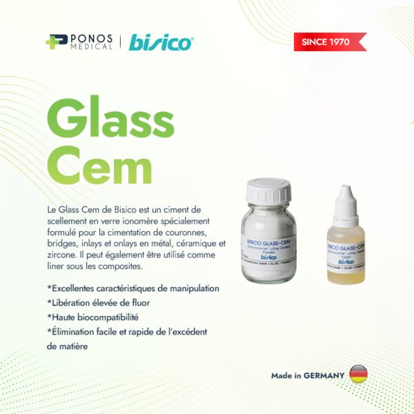 Ciment de scellement "Glass Cem"