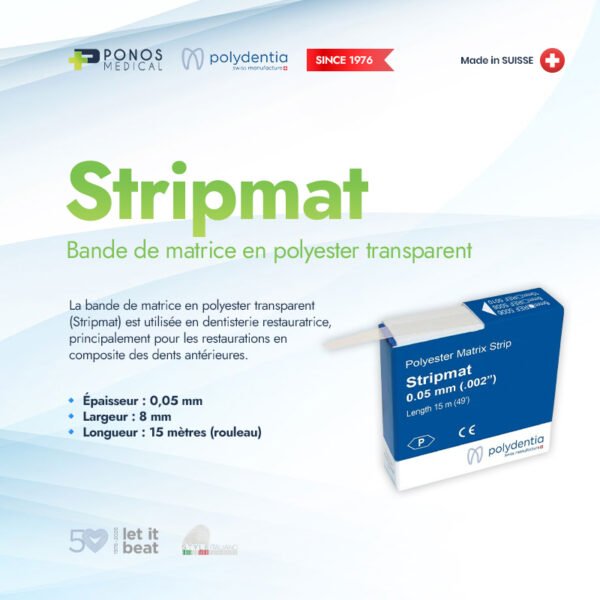 Stripmat – Bande de matrice en polyester transparent