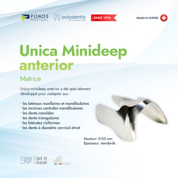 Recharges Matrices Unica Minideep Antérieures – 0,03 mm | 12 pièces