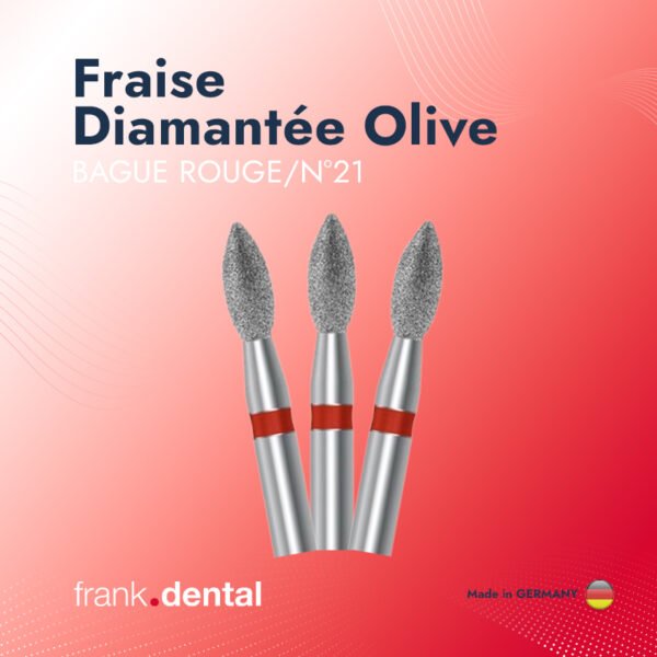 Fraise diamantée olive Bague Rouge (5 pièces)