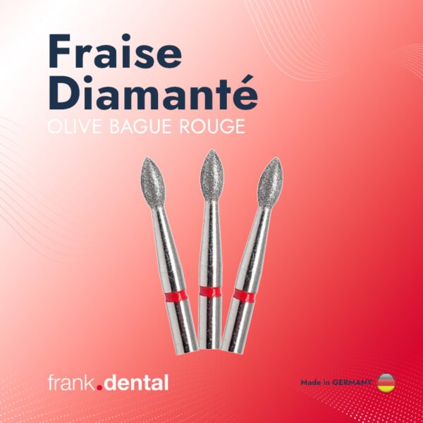 Fraise diamantée olive Bague Rouge (5 pièces)