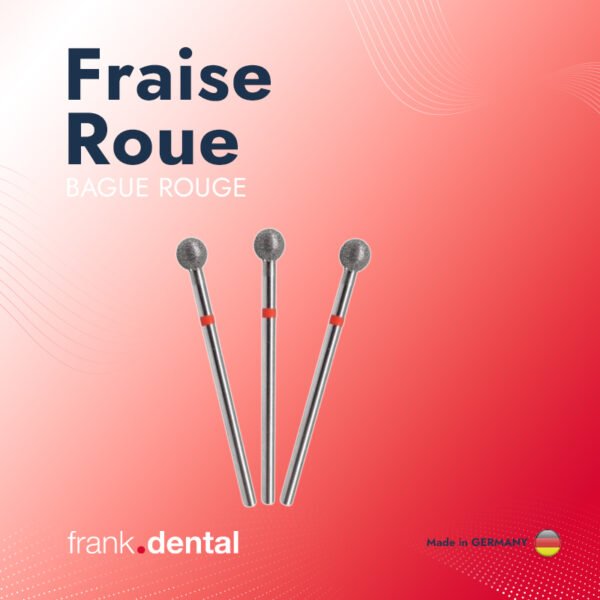 Fraise diamantée Boul Bague Rouge (5 pièces)