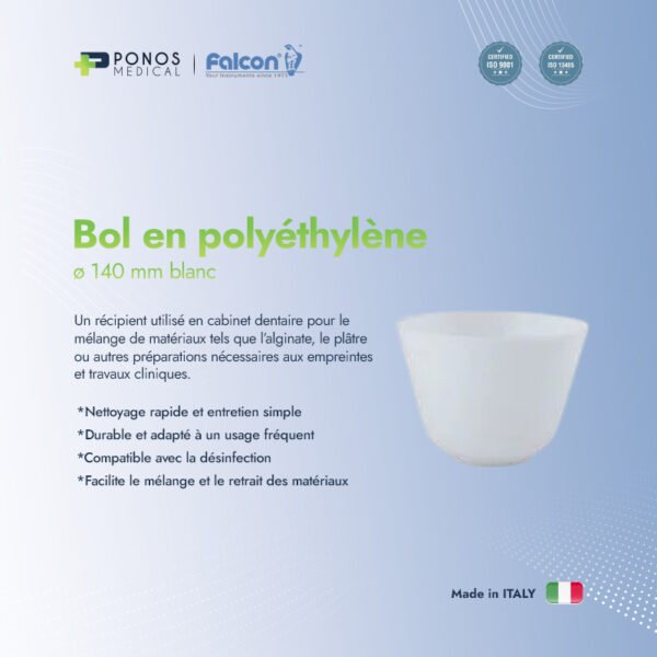 Bol en polyéthylène ø 140 mm blanc