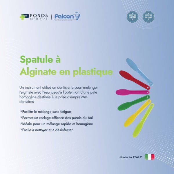 Spatule à alginate en plastique rose