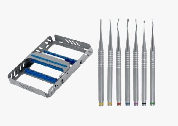 cassette de 7 periotomes luxateurs