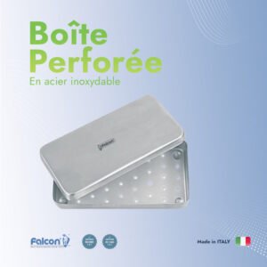 Boîte perforée  en acier inoxydable 180x90x30mm