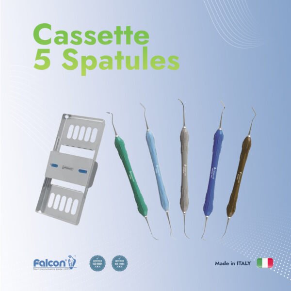 cassette de 5 spatules résine composite
