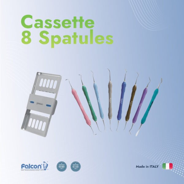 cassette de 8 spatules résine composite