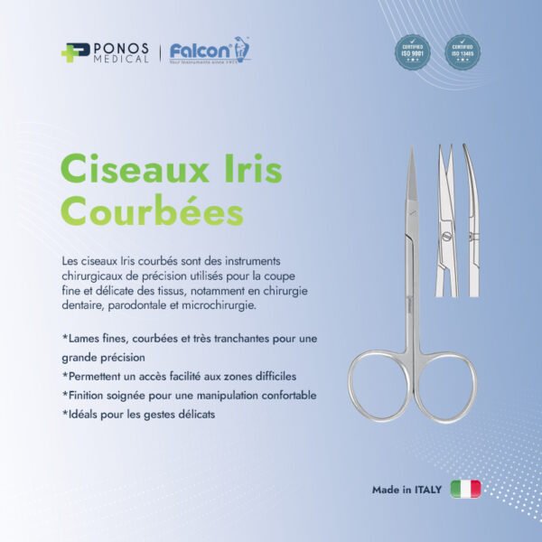 Ciseaux Iris courbés 115mm