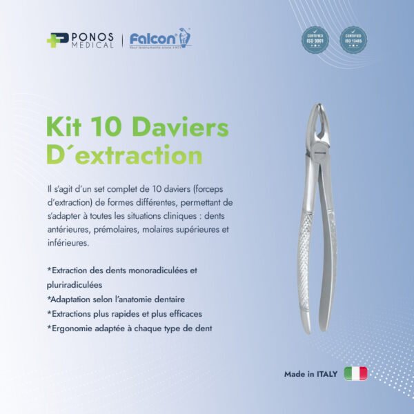 Set de 10 pinces d’extraction