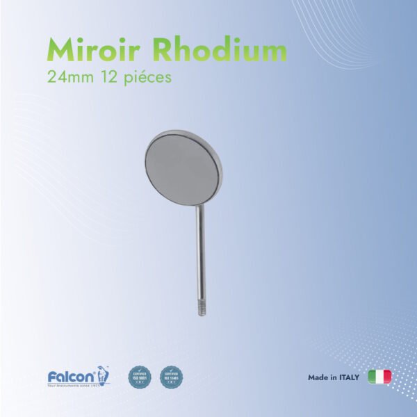 Miroir Rhodium 24mm 12pièces