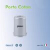 Porte-coton en aluminium argenté