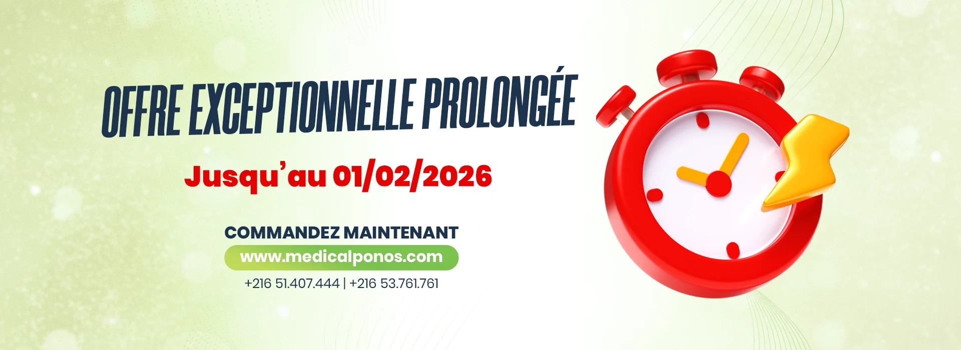 Banniére prolongation - Ponos Médical