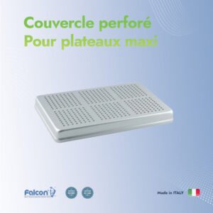 Couvercle perforé pour plateaux maxi, aluminium argenté
