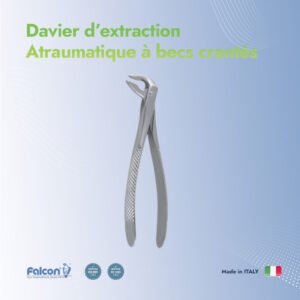 Davier d'extraction atraumatique à becs crantés