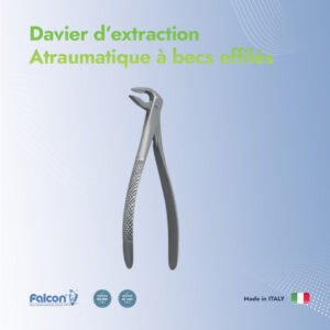Davier d'extraction atraumatique à becs effilés