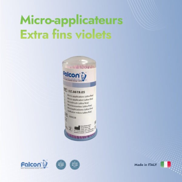 Micro-applicateurs extra fins violets (pack de 100)