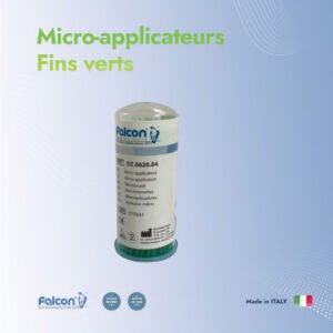 Micro-applicateurs fins verts (pack de 100)