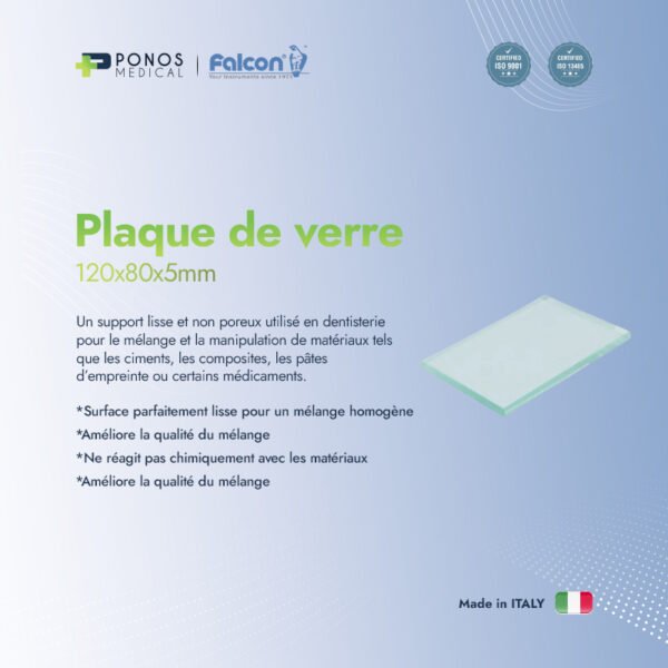 Plaque de verre 120x80x5mm