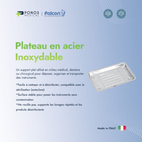 Plateau en acier inoxydable