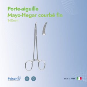 Porte-aiguille Mayo-Hegar courbé fin 140mm