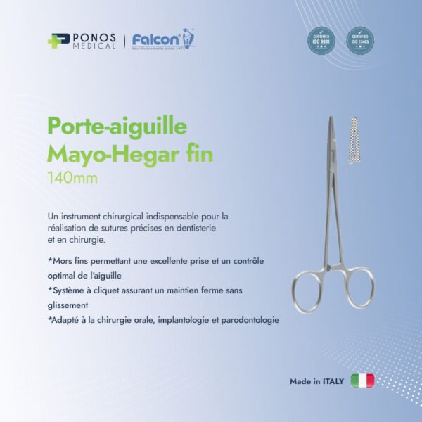 Porte-aiguille Mayo-Hegar fin 140mm