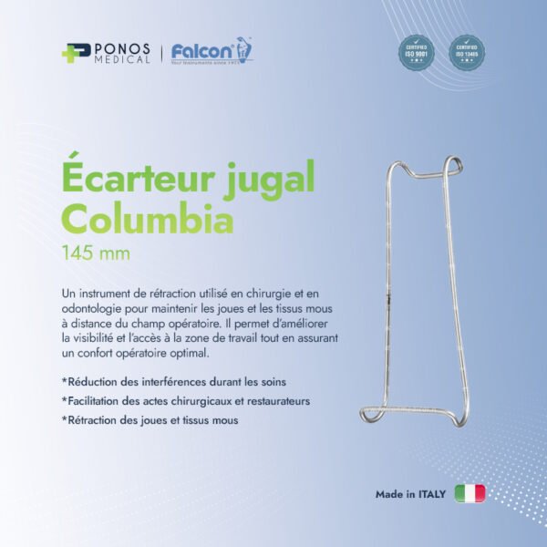 Écarteur jugal 2 Écarteur jugal Columbia-145mm