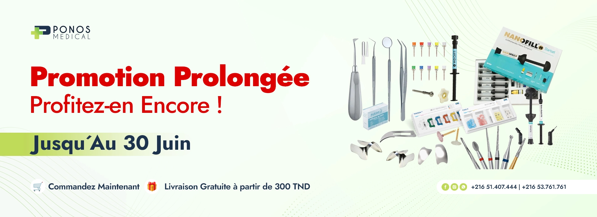 Banniére prolongation - Ponos Médical