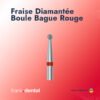 Photo 1 Fraise Diamantée Boule – Bague Rouge (5 pièces)