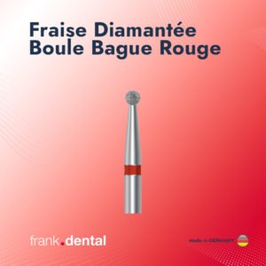 Photo 1 Fraise Diamantée Boule – Bague Rouge (5 pièces)