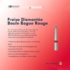 photo 1,1,1 Fraise Diamantée Boule – Bague Rouge (5 pièces)