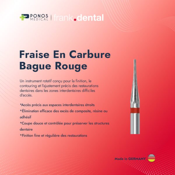 Fraise En Carbure-Bague Rouge ( 10 Pièces )