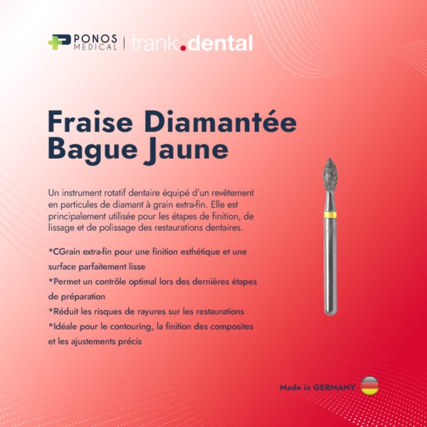 Fraise diamantée olive Bague Jaune (5 pièces)