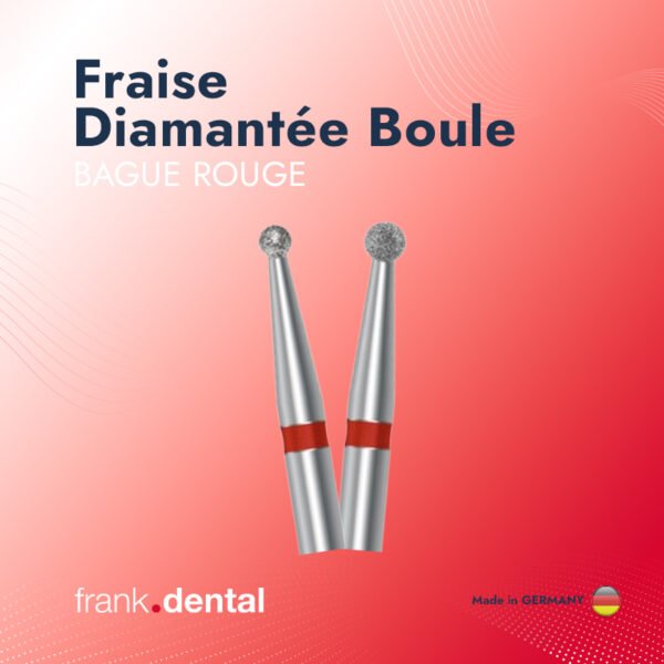 Fraise Diamantée Boule - BAGUE ROUGE (5 Pièces)