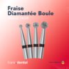 fraise boule B,N 1 Fraise Diamantée Boule - BAGUE NOIR (5 Pièces)