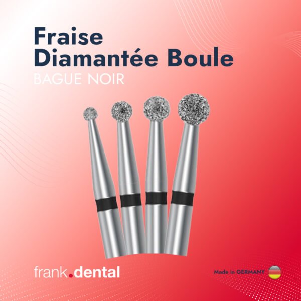 fraise boule B,N 1 Fraise Diamantée Boule - BAGUE NOIR (5 Pièces)