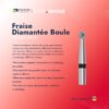 fraise boule B,N 2 Fraise Diamantée Boule - BAGUE NOIR (5 Pièces)