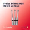 Fraise Diamantée Boule Longue - BAGUE NOIR (5 Pièces)