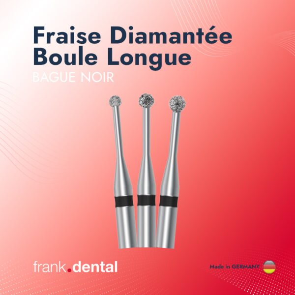Fraise Diamantée Boule Longue - BAGUE NOIR (5 Pièces)